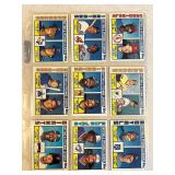 SHEET OF 9 1984 TOPPS TEAM LEADER CA