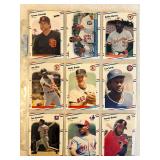 SHEET OF 9 1988 FLEER HOF STAR CARDS