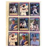 SHEET OF 9 1989 DONRUSS STAR ROOKIE