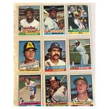 SHEET OF 9 1976 TOPPS STAR OF THE ER