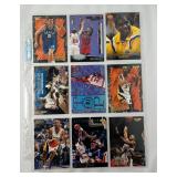 SHEET OF 9 HOF BASKETBALL STAR CARDS