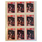 SHEET OF 9 1989 FLEER HOF JOE DUMARS