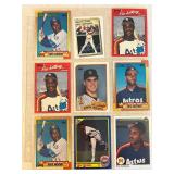 SHEET OF 9 STAR ROOKIE BASEBALL CARD