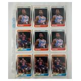 SHEET OF 9 1988 FLEER ROOKIE CARDS S