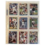 SHEET OF 9 1991 TOPPS HOF STAR CARDS