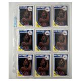 SHEET OF 9 1989 FLEER ROOKIE HERSEY