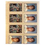 SHEET OF 8 1989 BOWMAN ROOKIE CARDS