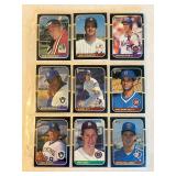 SHEET OF 9 1987 DONRUSS ROOKIE STAR