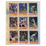 SHEET OF 9 1989 YOUNG SUPESTAR CARDS