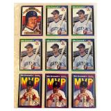 SHEET OF 9 1989 DONRUSS MIKE GREENWE