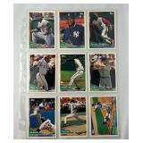 SHEET OF 9 1994 TOPPS HOF STAR CARDS