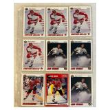 SHEET OF 9 HOF FEDEROV/ROENICK CARDS