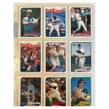 SHEET OF 9 1989 TOPPS HOF STAR CARDS
