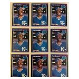 SHEET OF 9 1989 DONRUSS ROOKIE TOM G SHEET OF 9 1989 DONRUSS ROOKIE TOM G