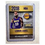LEBRON JAMES 2018 ROOKIE PHENOMS GOLD PLATINUM