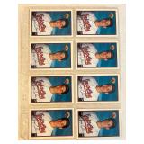 SHEET OF 8 1989 BOWMAN ROOKIE GREGG SHEET OF 8 1989 BOWMAN ROOKIE GREGG