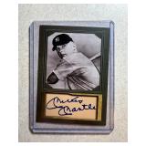 MICKEY MANTLE D GORDON PRINTED AUTO