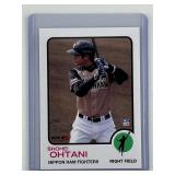 Shohei Ohtani 1973 Topps style baseball Shohei Ohtani 1973 Topps style baseball