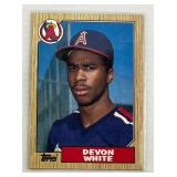 ROOKIE CARD 1987 TOPPS DEVON WHITE