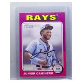 Junior Caminero Rookie 2024 Topps Heritage Junior Caminero Rookie 2024 Topps Heritage