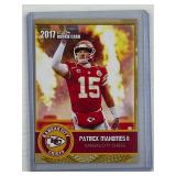 Patrick Mahomes 2017 Rookie Gems Gold ro