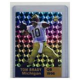 Tom Brady 1996 Michigan gold prism rooki