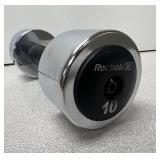 Reebok Soft Grip 10Lb pound Chrome Dumbell