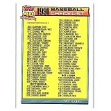 1991 Topps #656 Checklist 5 of 6