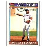 1991 Topps #387 Julio Franco