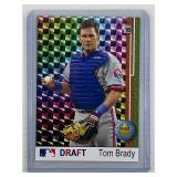 Tom Brady MLB Draft gold prism rookie pr
