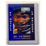 Bo Jackson baseballl/football promo card
