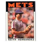 1986 TOPPS KEITH HERNANDEZ CARD