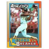 1990 Topps #7 Record Breaker Rickey Hen