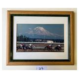 Vintage ï¿½Horse Raceï¿½ Framed Photo 16in x 13.5 in