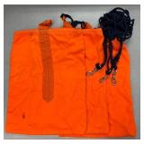 Lot, (3) Orange Pilots Bag