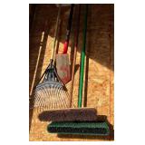 Lot of Outdoor Brooms