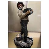 Pirate and His Treasure Figurine (10 1/2in x 5in)