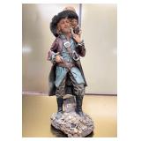 Rare Pirate Figurine with Monkey ( 8.5in x 4in)