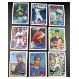 Lot (9)1989 TOPPS Baseball cards