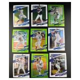 Lot (9) 2020-21 Donruss Optic Baseball Cards