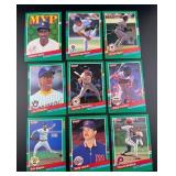 Lot (9) 1991 DONRUSS BASEBALL CARDS