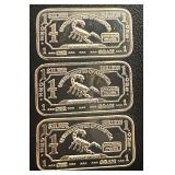 (3) x1 Gram .999 Scorpion Silver Purity fine Bars