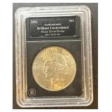 Authenticated 1922 Brilliant Uncirculated Peace $