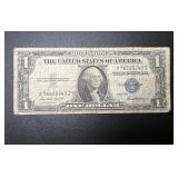 1957-B Silver Certificate One Dollar Blue Seal No