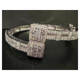 Baguette CZ Bracelet w/ double safety clasp size 7