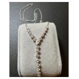 18K Diamond 20in Y-Drop Necklace w/Certificate