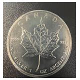 Canadian Maple Leaf Ounce .9999 Fine Silver Coin