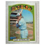 1972 TOPPS GARY SUTHERLAND CARD