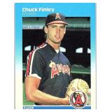 ROOKIE CARD 1987 FLEER CHUCK FINLEY