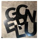 Lot of Approx 20 Black Metal Letters-Variety